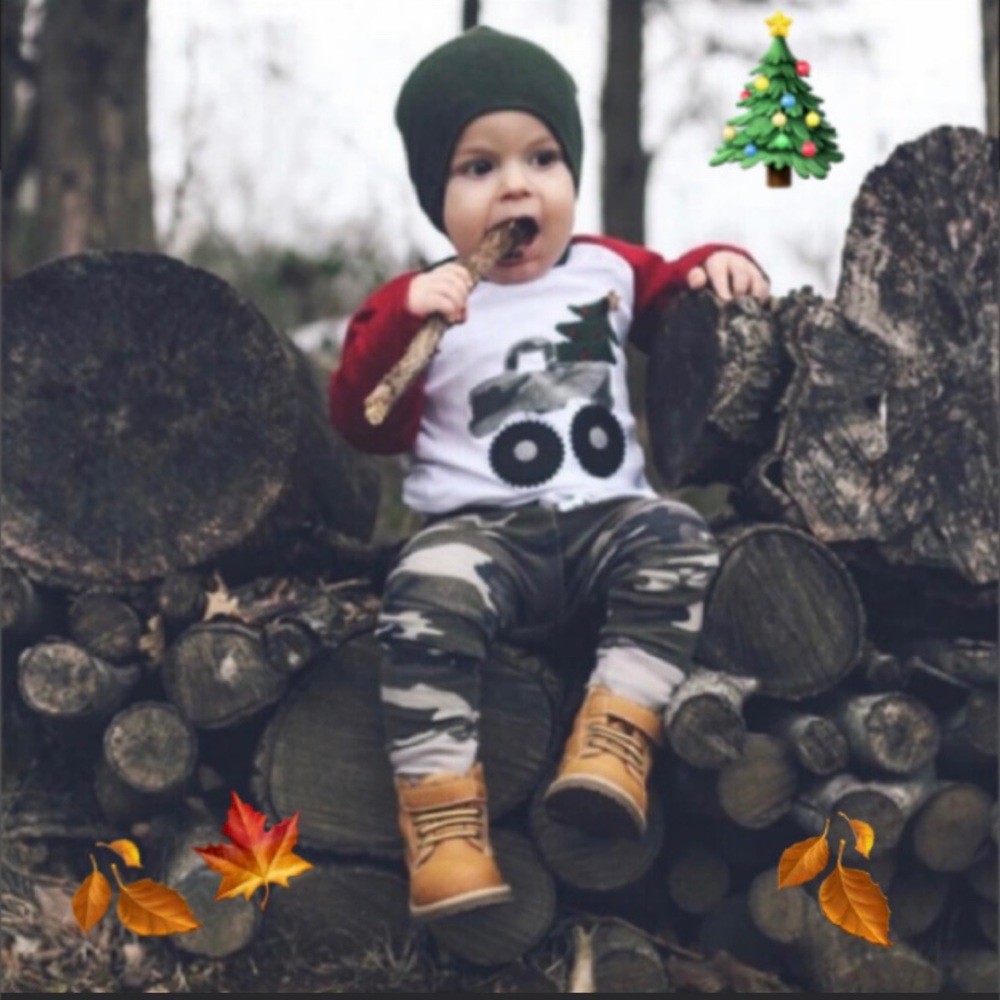 BOYS 2 PIECE CHRISTMAS MATCHING OUTFIT